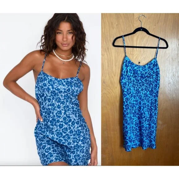 Skatie Vibrant Blue Floral Mini Dress - Picture 1 of 11